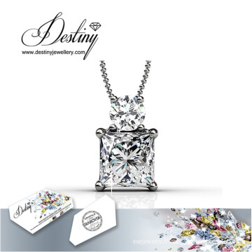 Destin bijoux cristal de Swarovski Snowman pendentif & collier